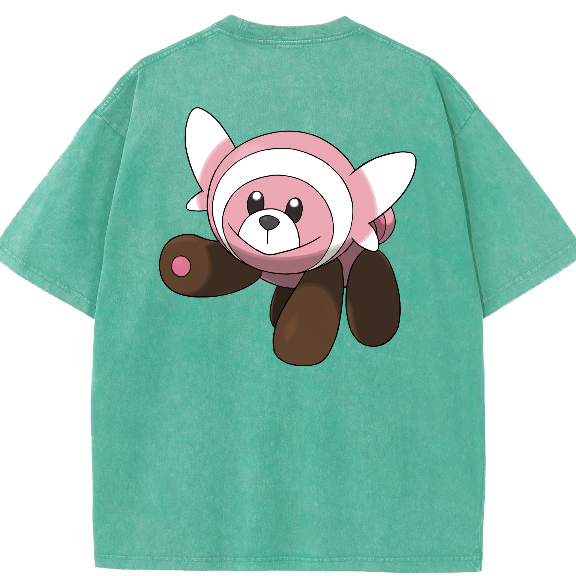 （画像用） ポケットモンスター Pokémon 綿100% ヴィンテージ風 半袖Tシャツ（背面プリント）